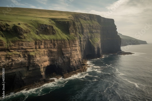 Coastal cliffs by the sea