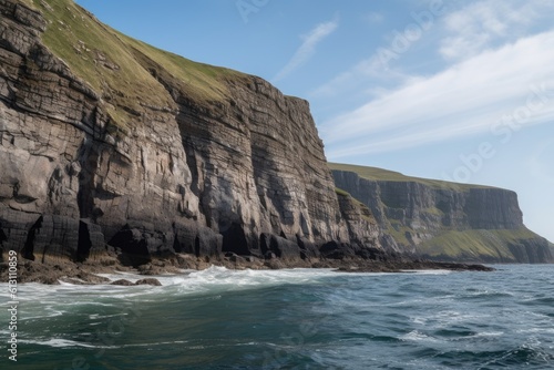 Coastal cliffs by the sea