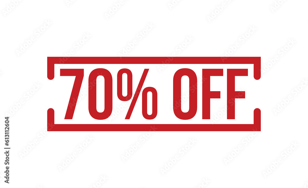 70% Off stamp red rubber stamp on white background. 70% Off stamp sign. 70% Off stamp. 70% Off stamp red rubber stamp on white background. 70% Off stamp sign. 70% Off stamp.