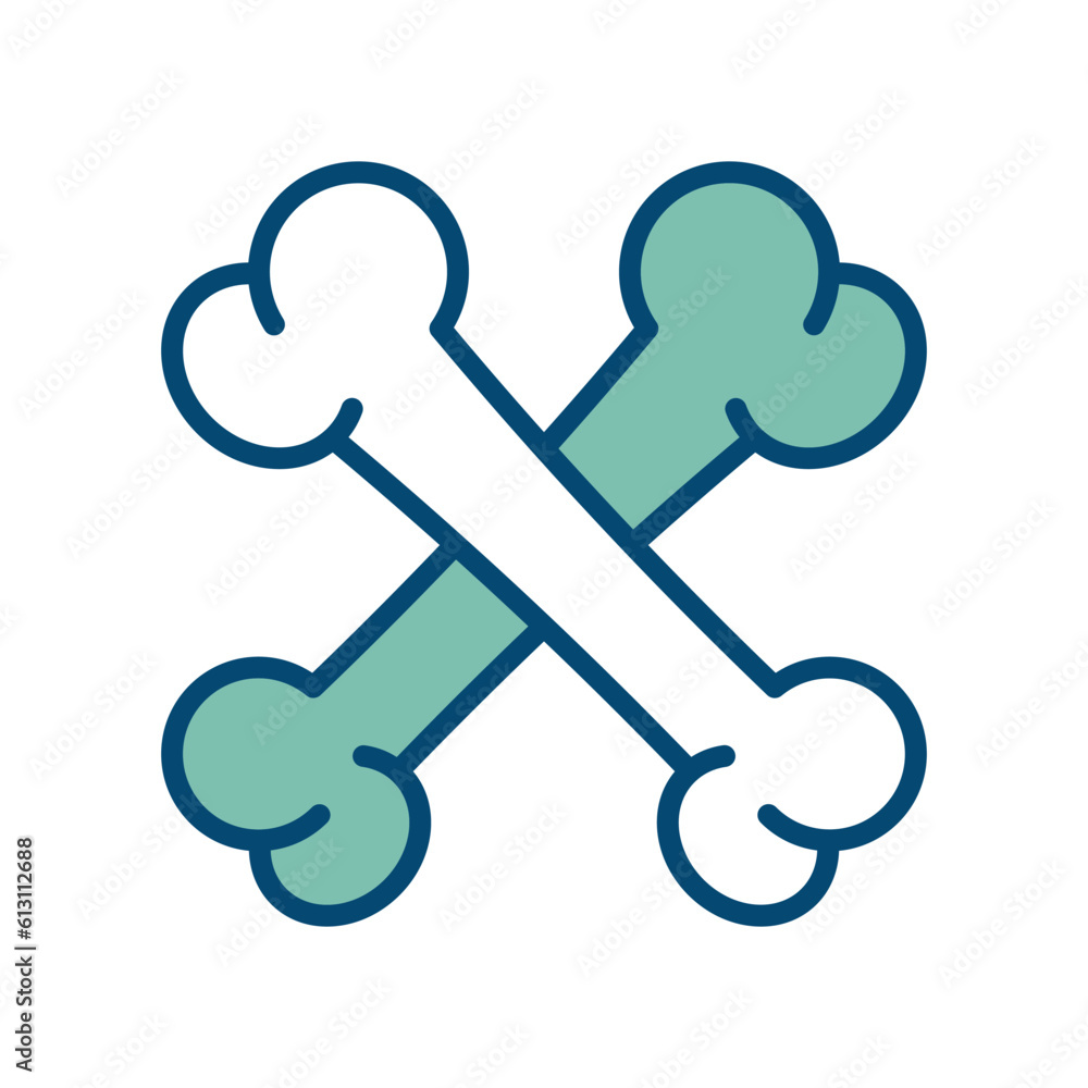 bone icon vector design template in white background bone icon vector design template in white background