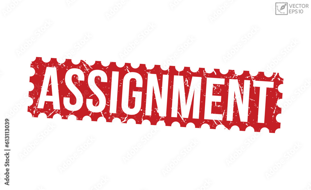 Fototapeta premium Assignment grunge rubber stamp vector illustration on white background. Assignment rubber stamp .