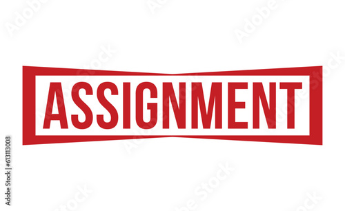 Assignment Red Rubber Stamp vector design.