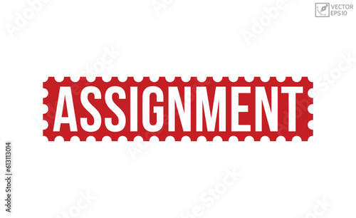 Assignment Red Rubber Stamp vector design.