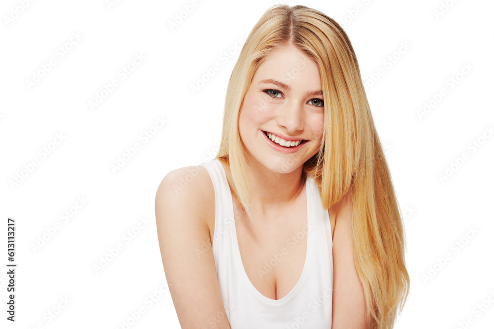Skincare, portrait and smile of blonde woman isolated on a transparent png background. Face, natural beauty and female model with cosmetics in facial treatment for aesthetic, wellness or skin health Skincare, portrait and smile of blonde woman isolated on a transparent png background. Face, natural beauty and female model with cosmetics in facial treatment for aesthetic, wellness or skin health