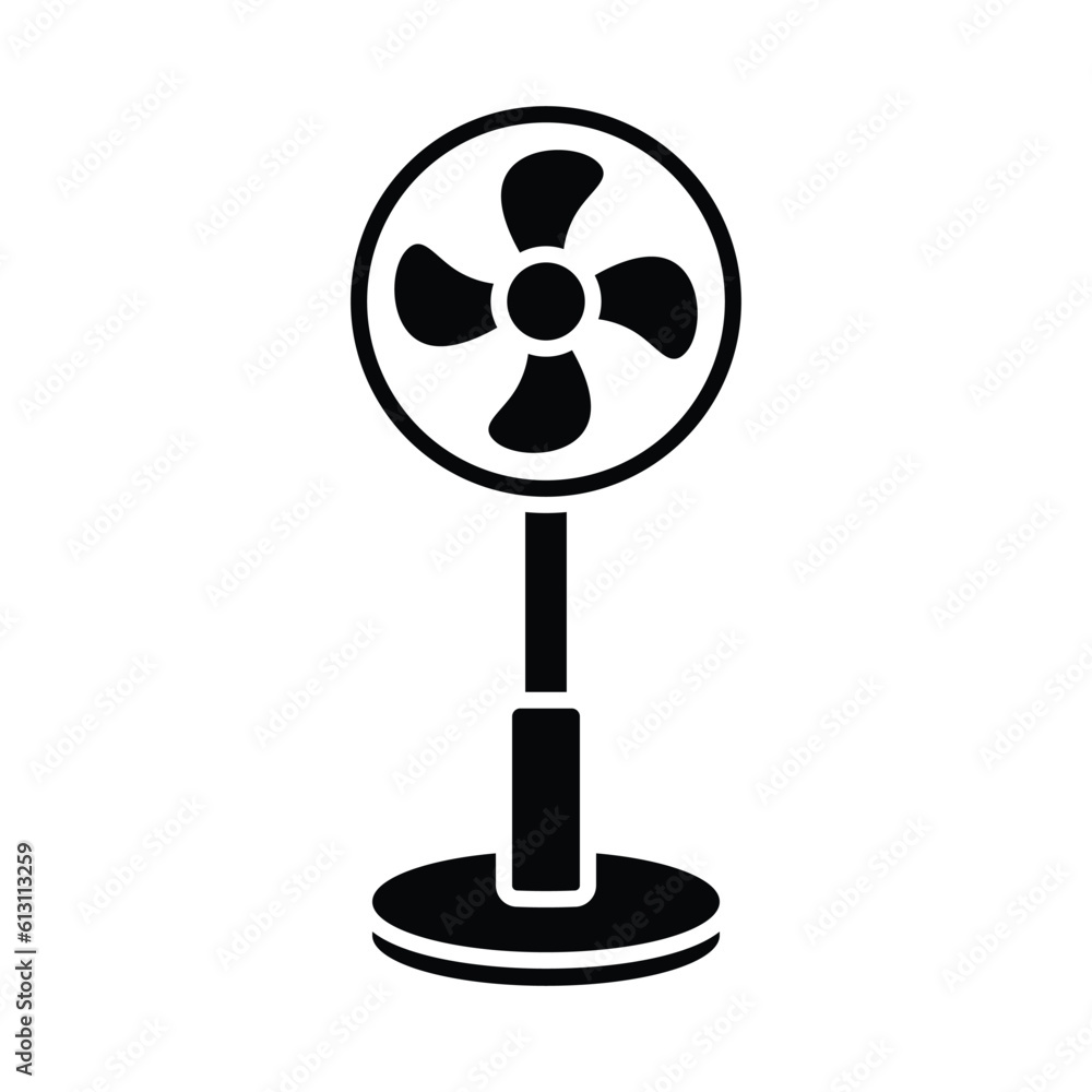 electric fan icon vector design template in white background electric fan icon vector design template in white background
