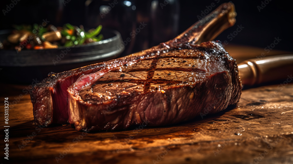 Tomahawk Steak is a delicious food. AI Generated. ilustração do Stock