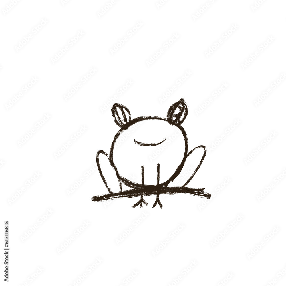 Fototapeta premium Frog in hand draw 