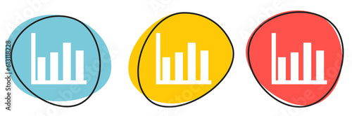 Button Banner für Website oder Business: Diagramm, Auswertung oder Ergebnis photo