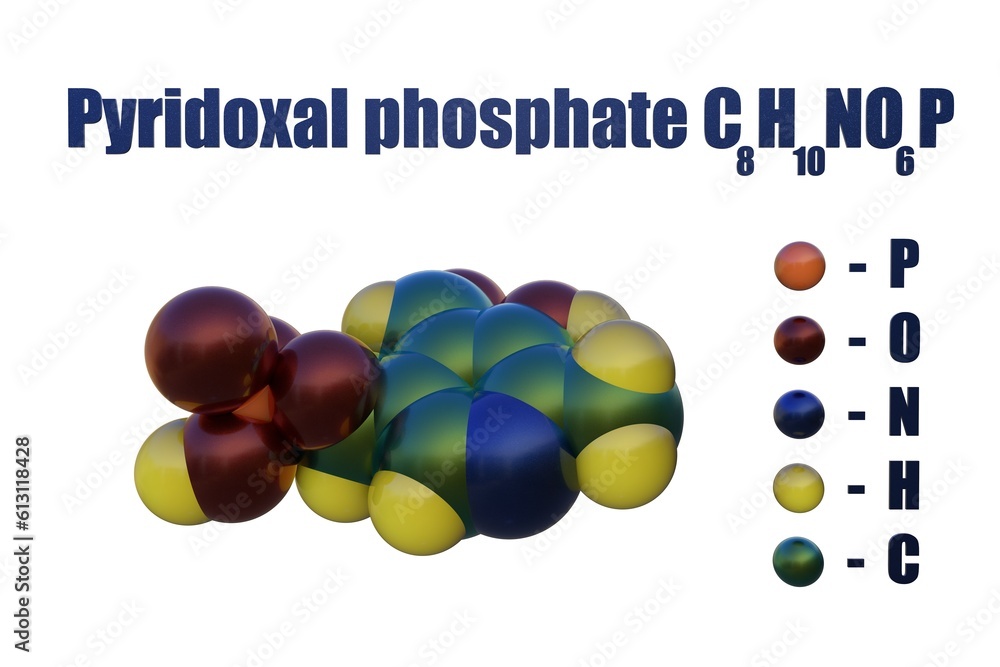 Pyridoxal phosphate (P5P), an active form of vitamin b6, a coenzyme in
