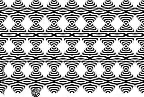 black and white seamless pattern geometric arts diamond design texture element print tile damask monochrome line pattern.
