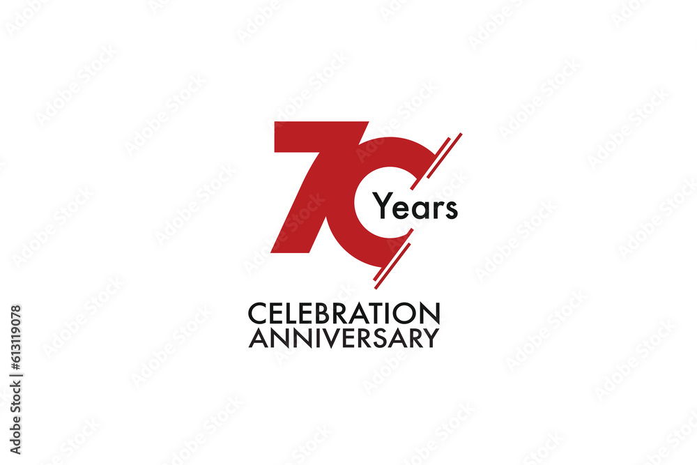 70th, 70 years, 70 year anniversary with red color isolated on white background, vector design for celebration vector 70th, 70 years, 70 year anniversary with red color isolated on white background, vector design for celebration vector