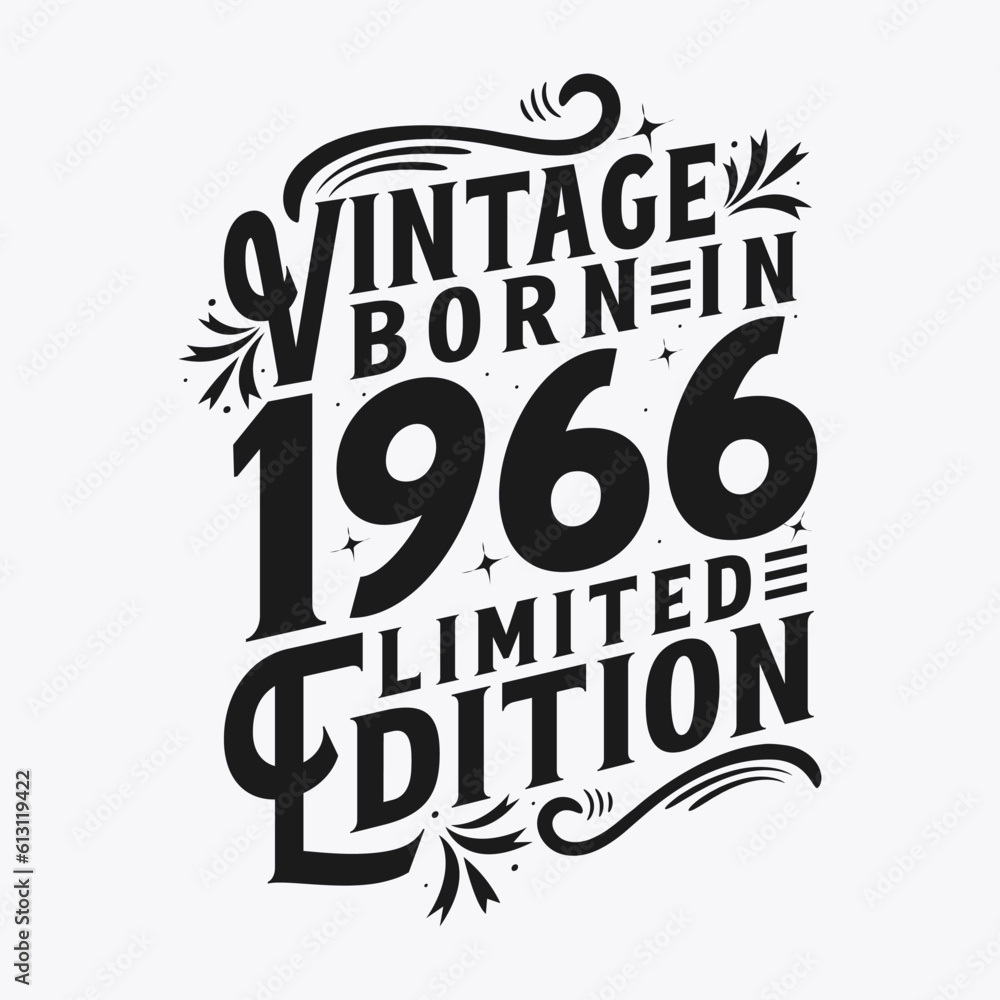 Vintage Born in 1966, Born in Vintage 1966 Birthday Celebration Stock