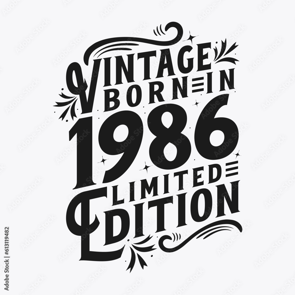 Vintage Born in 1986, Born in Vintage 1986 Birthday Celebration