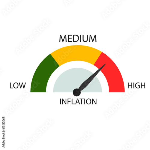 inflation risk diagram vector design.