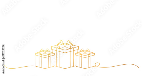 gift box line art style. black friday element vector eps 10