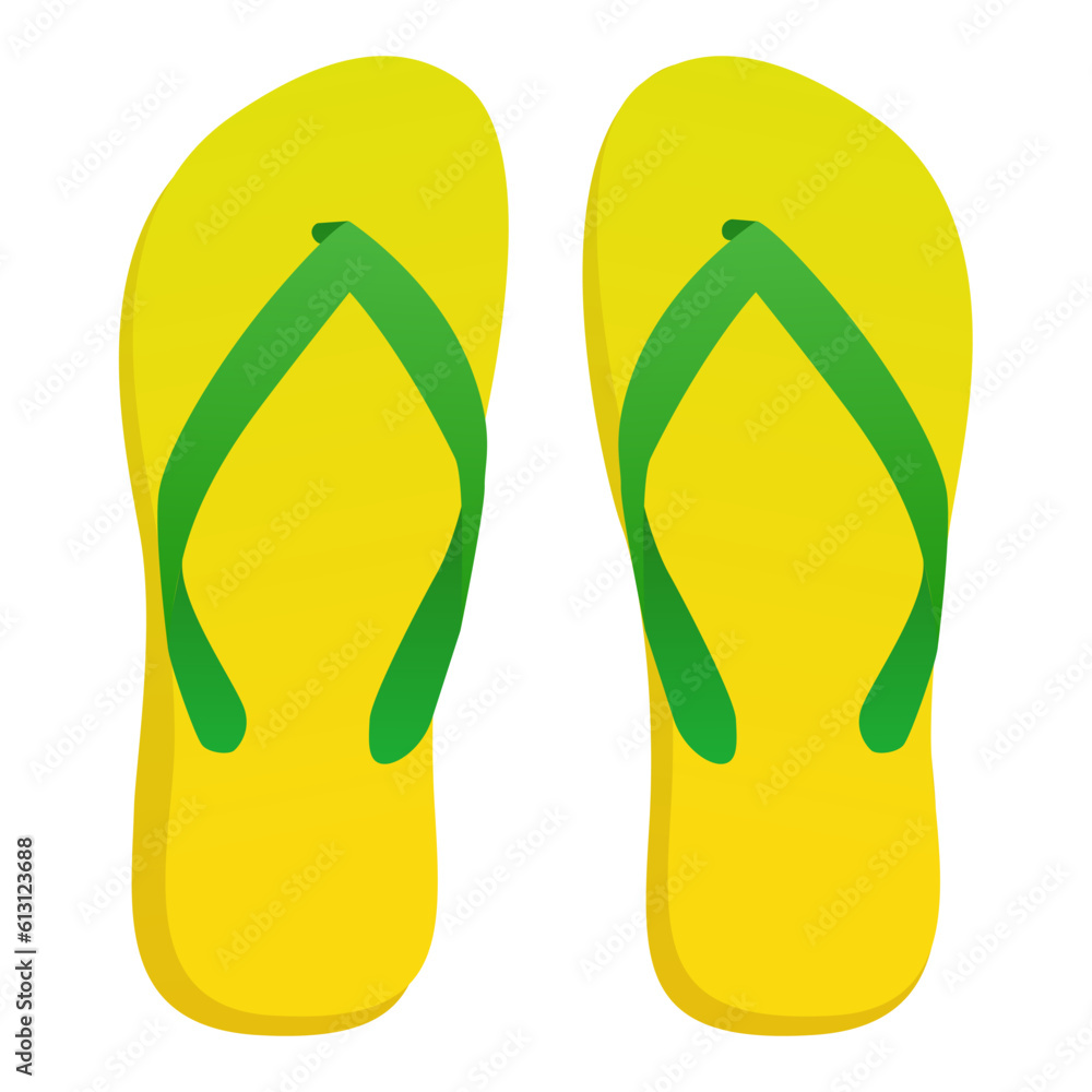 Colorful plastic flip flops isolated Colorful plastic flip flops isolated