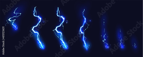 Canvas Print Cartoon lightning animation