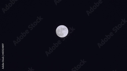 Dark night sky with Full Moon no stars