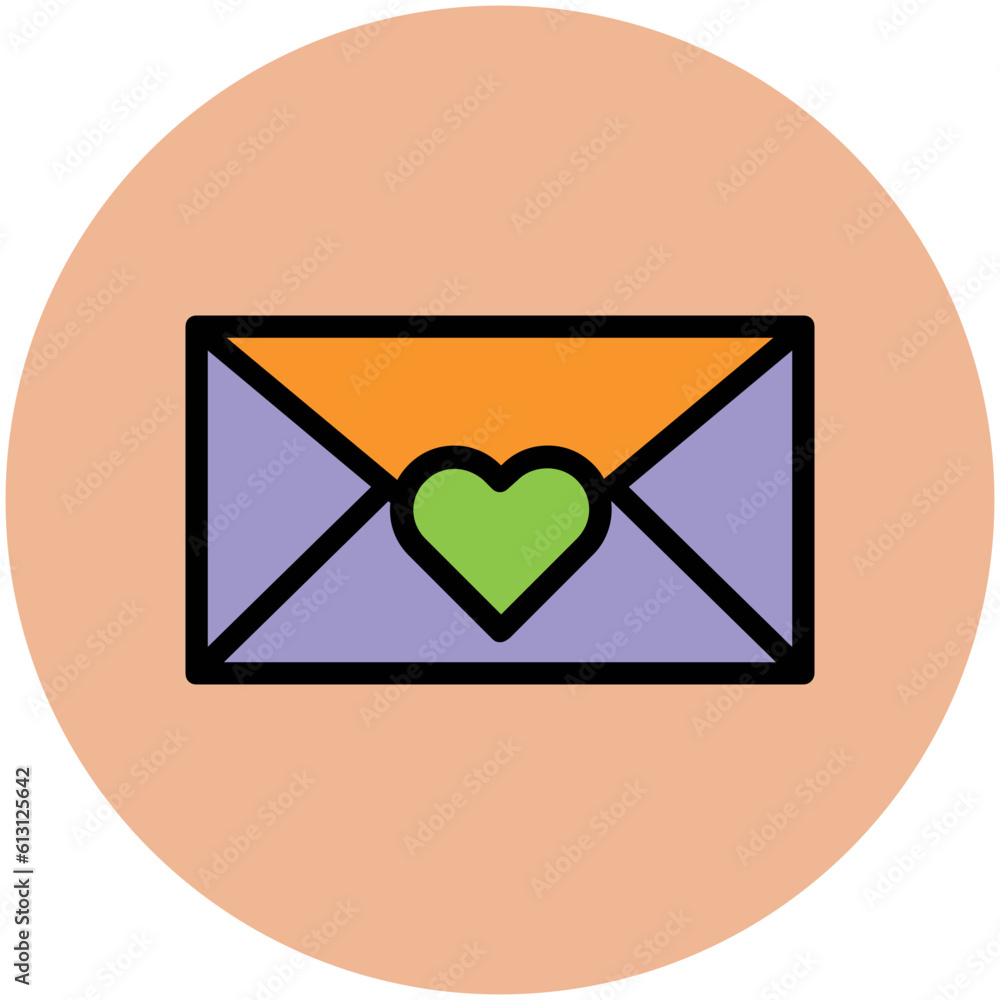 An eye catchy flat icon of heart An eye catchy flat icon of heart