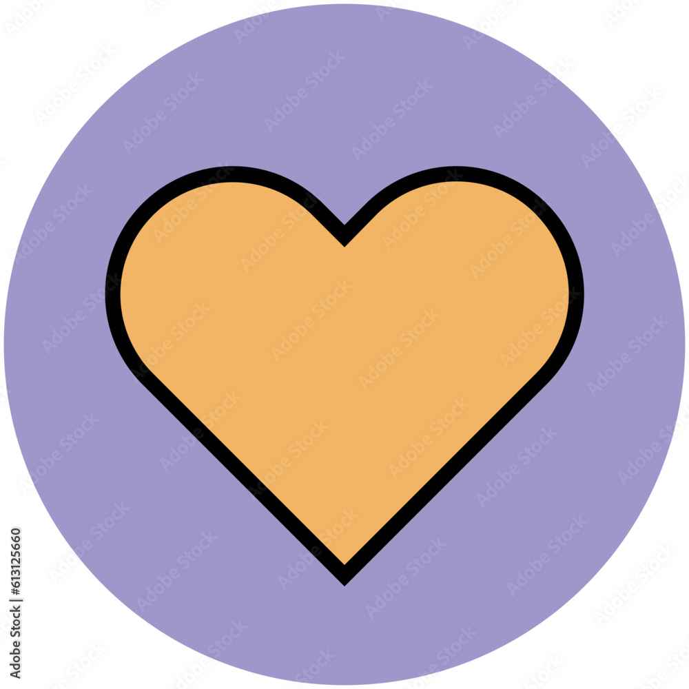 An eye catchy flat icon of heart An eye catchy flat icon of heart