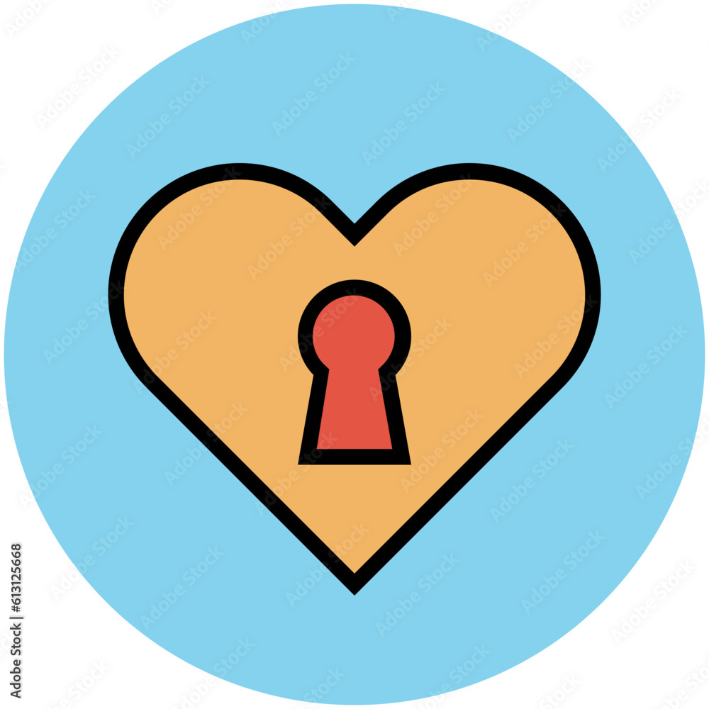 An eye catchy flat icon of heart An eye catchy flat icon of heart