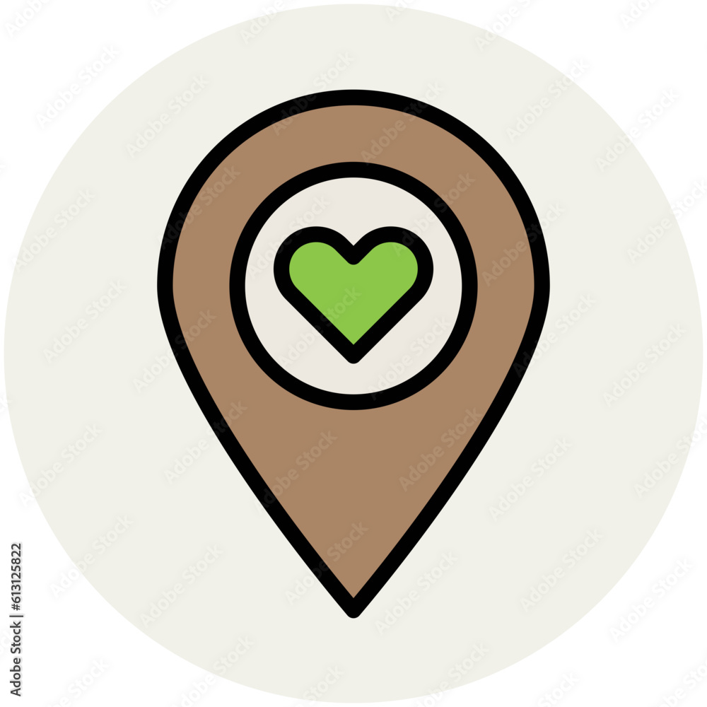 Visually appealing flat icon of heart Visually appealing flat icon of heart