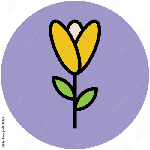 Obraz na plátne An eye catchy flat icon of flower