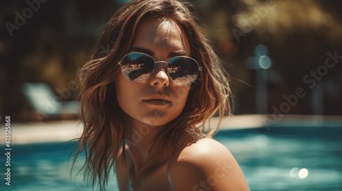Beautiful girl, tanning lux...
