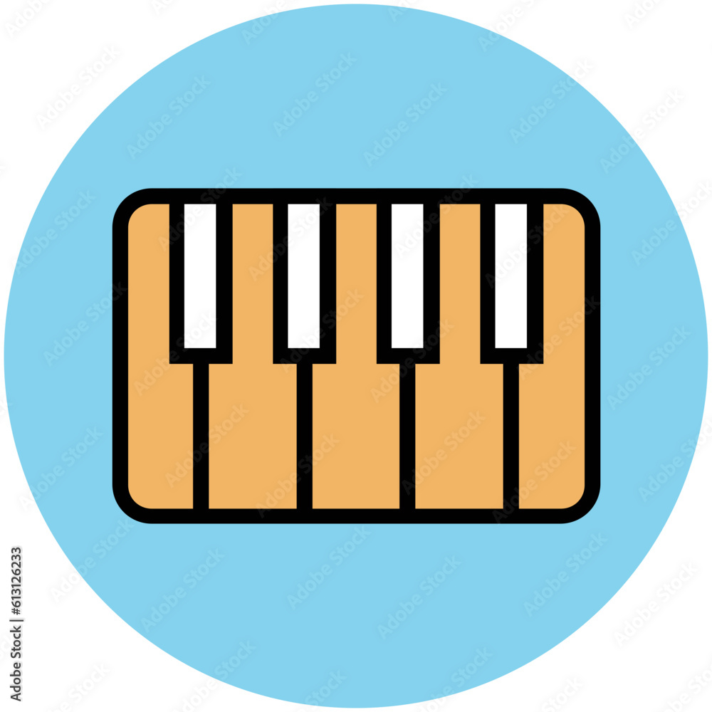 Premium flat rounded icon of music Premium flat rounded icon of music