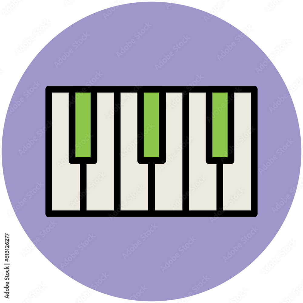 Premium flat rounded icon of music Premium flat rounded icon of music