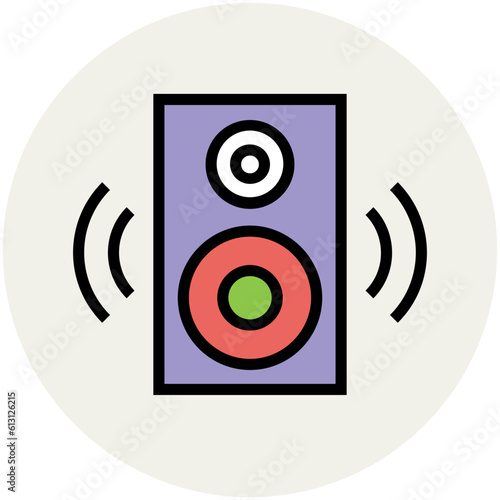 A customizable flat icon of music player 