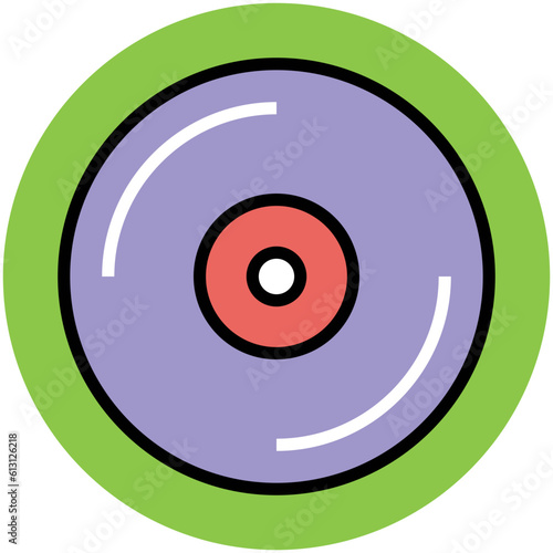 Premium flat rounded icon of music 