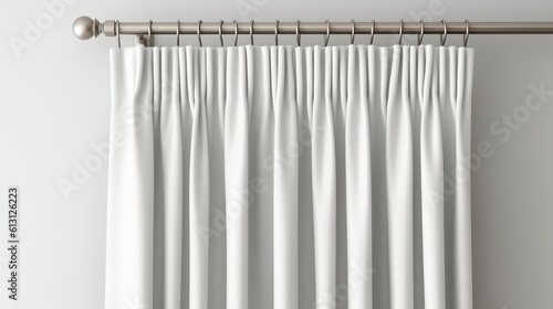 Premium White Linen Rod Pocket Curtain Panel.