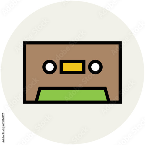 Premium flat rounded icon of music 