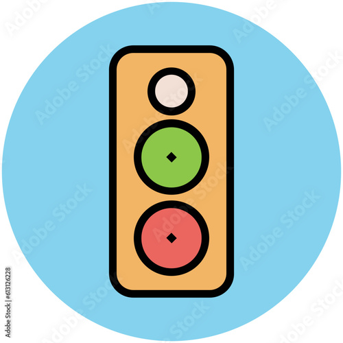 Premium flat rounded icon of music 