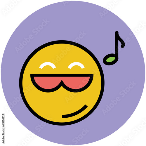 A customizable flat icon of music player 