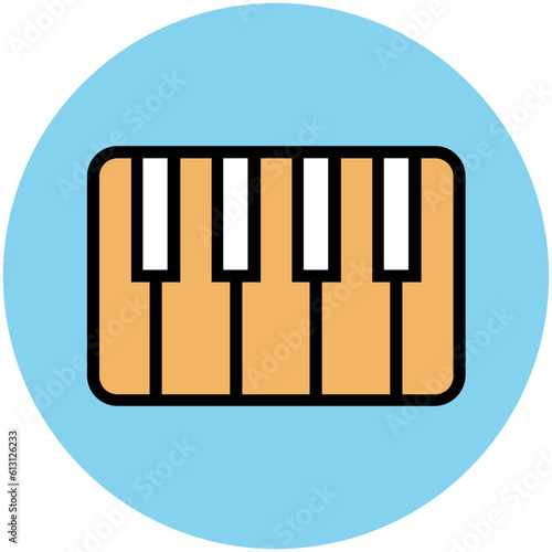 Premium flat rounded icon of music 