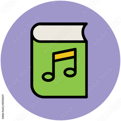 A customizable flat icon of music player 