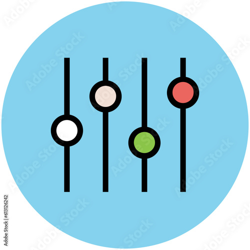 Premium flat rounded icon of music 