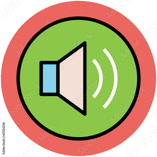 A customizable flat icon of music player 