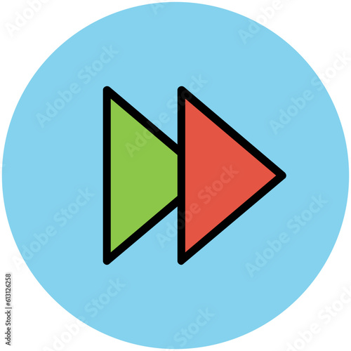 Premium flat rounded icon of music 