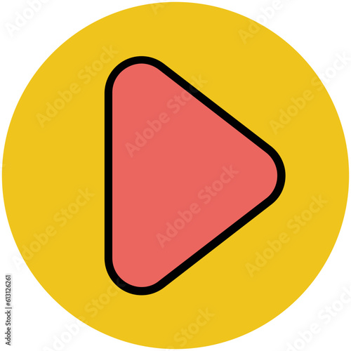 Premium flat rounded icon of music 