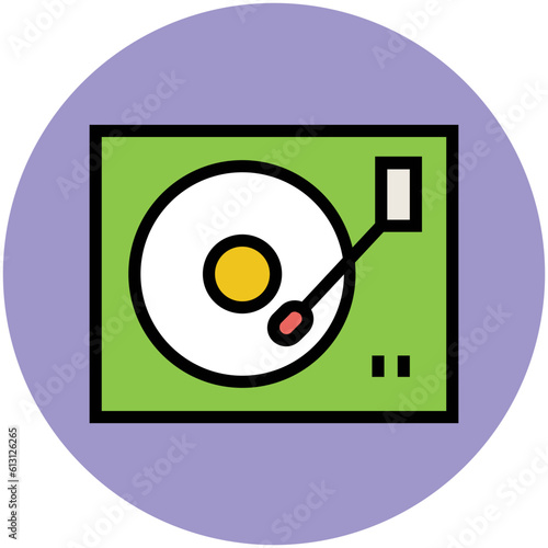 A customizable flat icon of music player 