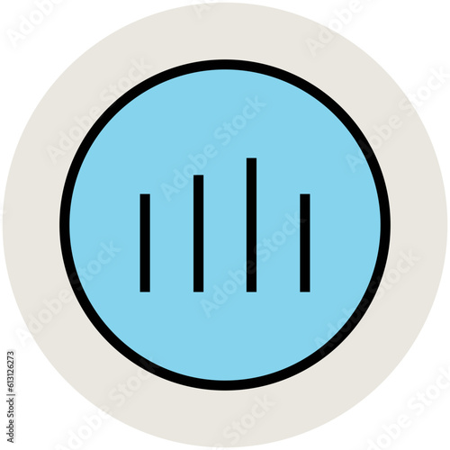 Premium flat rounded icon of music 