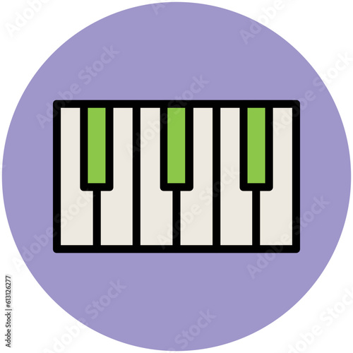 Premium flat rounded icon of music 