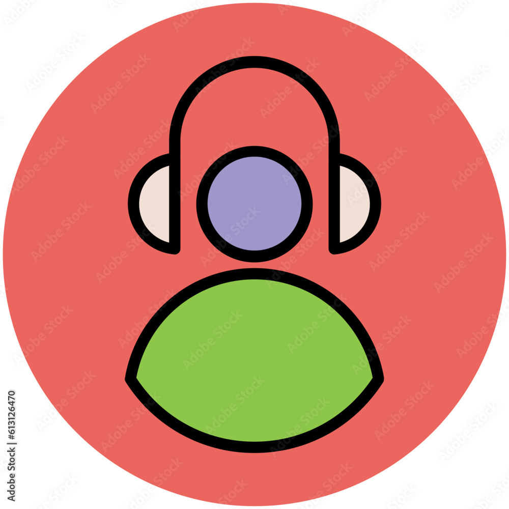 Premium flat rounded icon of music Premium flat rounded icon of music