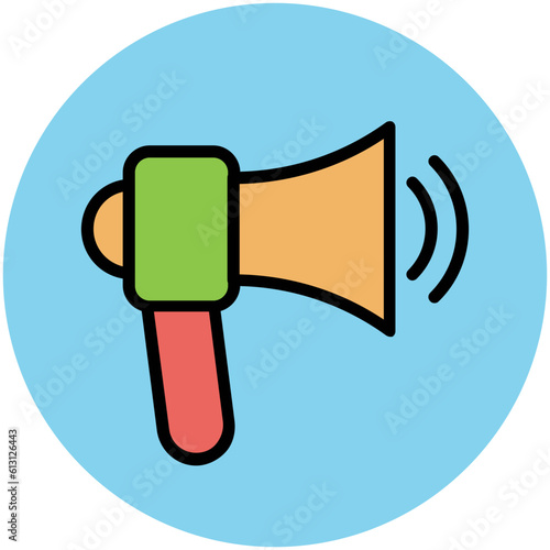 Premium flat rounded icon of music 