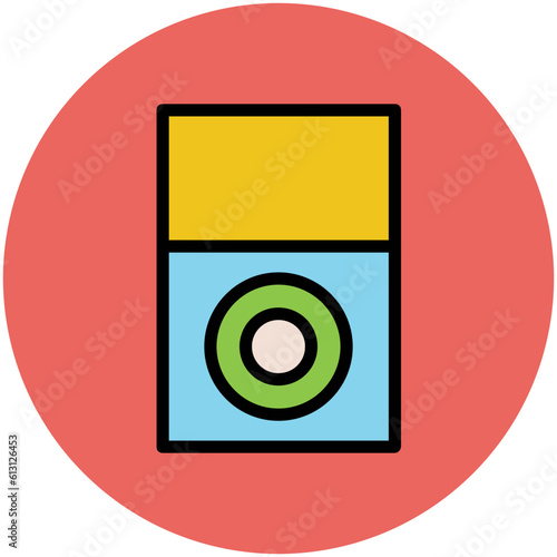 Premium flat rounded icon of music 