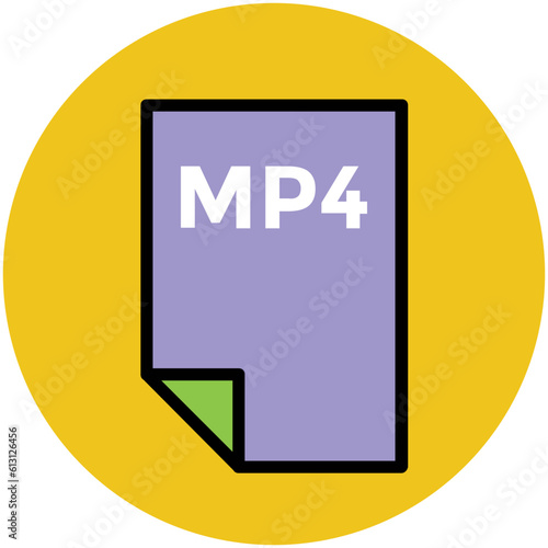 Premium flat rounded icon of music 