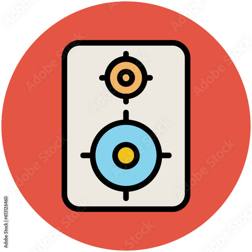 Premium flat rounded icon of music 